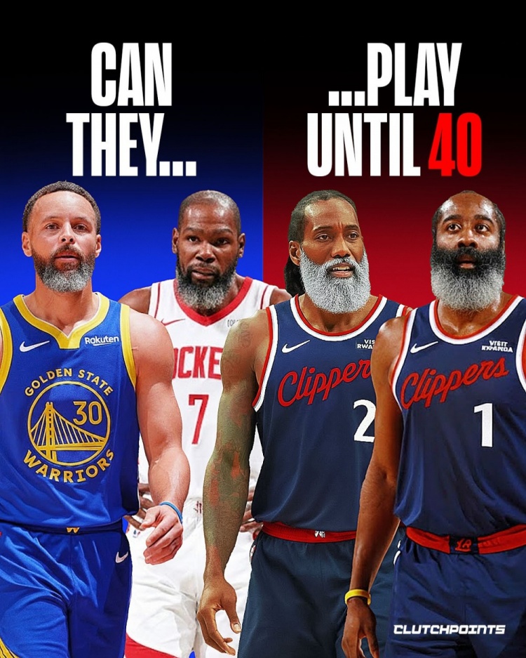 球迷之所向！美媒发问：库里/杜兰特/哈登/小卡能打到40岁吗？